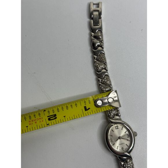 Vintage Silver Hearts Ladies Wrist watch - Picture 6 of 10